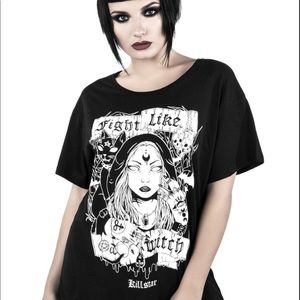 Killstar Fight Like A Witch Relaxed Top / Tee